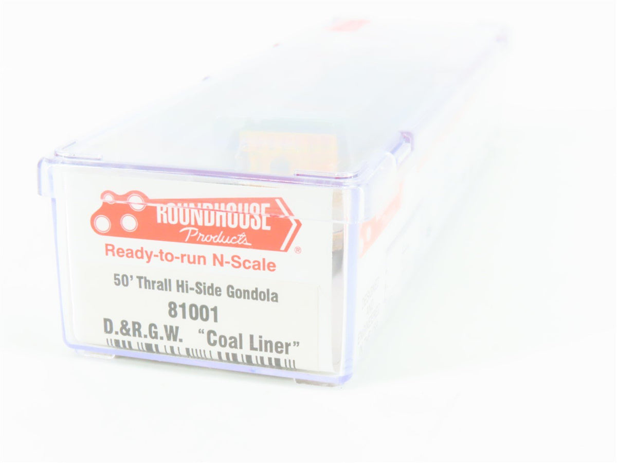 N Scale Roundhouse 81001 DRGW Rio Grande 50&#39; Thrall Hi-Side Gondola #56998
