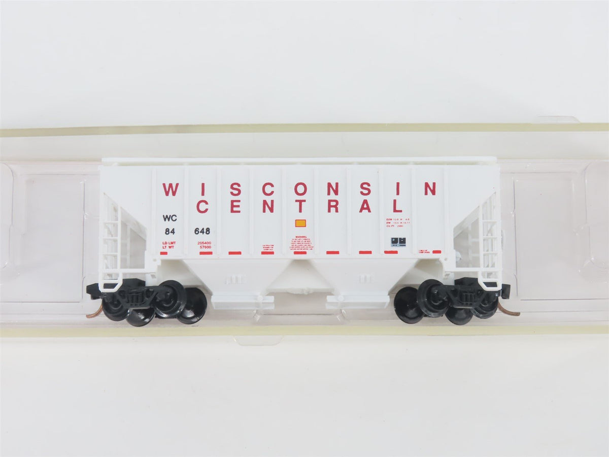 N Scale Red Caboose RN-15016-10 WC Wisconsin Central 2-Bay Hopper #84648