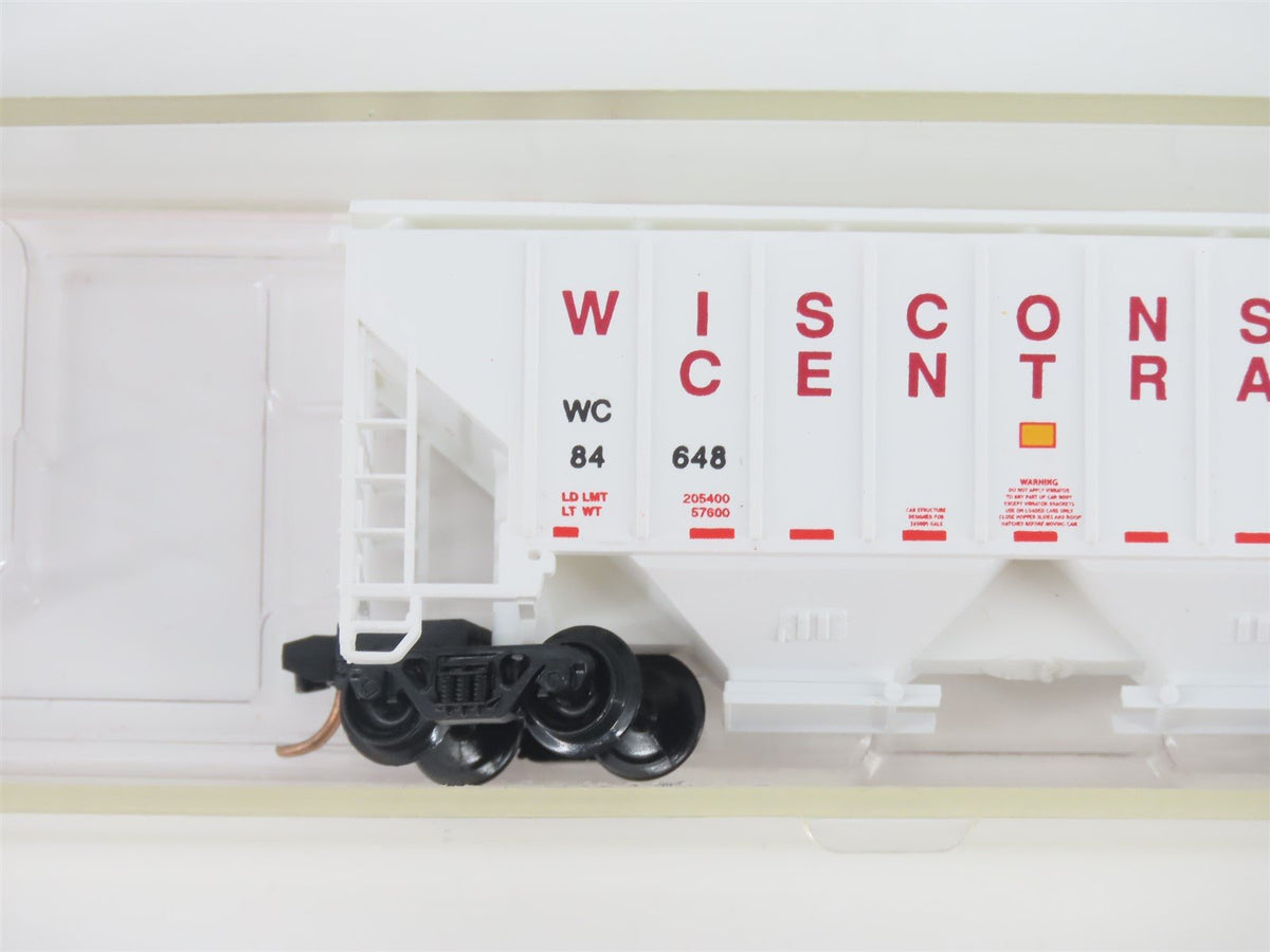 N Scale Red Caboose RN-15016-10 WC Wisconsin Central 2-Bay Hopper #84648