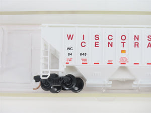 N Scale Red Caboose RN-15016-10 WC Wisconsin Central 2-Bay Hopper #84648