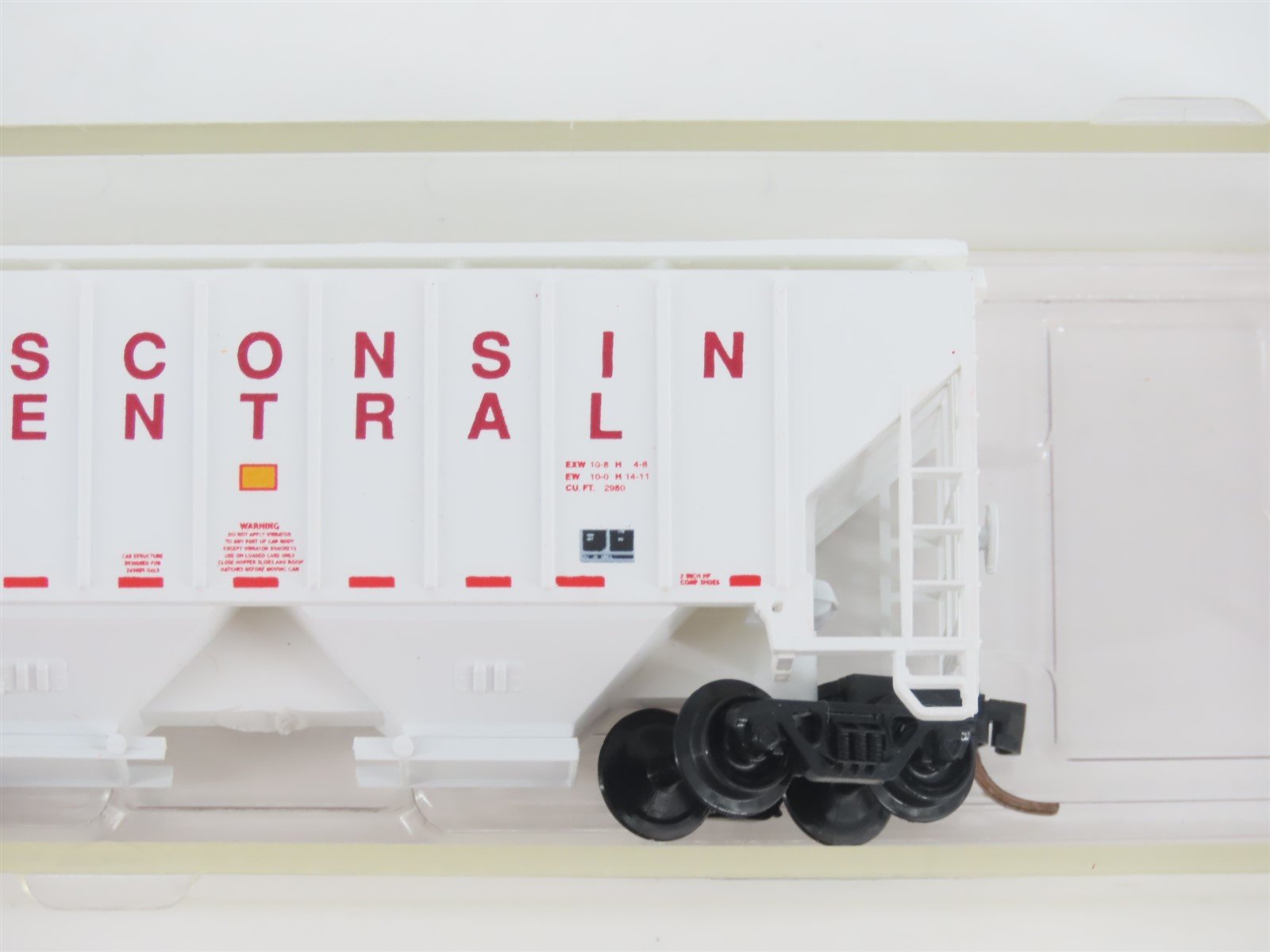 N Scale Red Caboose RN-15016-10 WC Wisconsin Central 2-Bay Hopper #84648