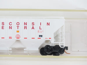 N Scale Red Caboose RN-15016-8 WC Wisconsin Central 2-Bay Covered Hopper #84619