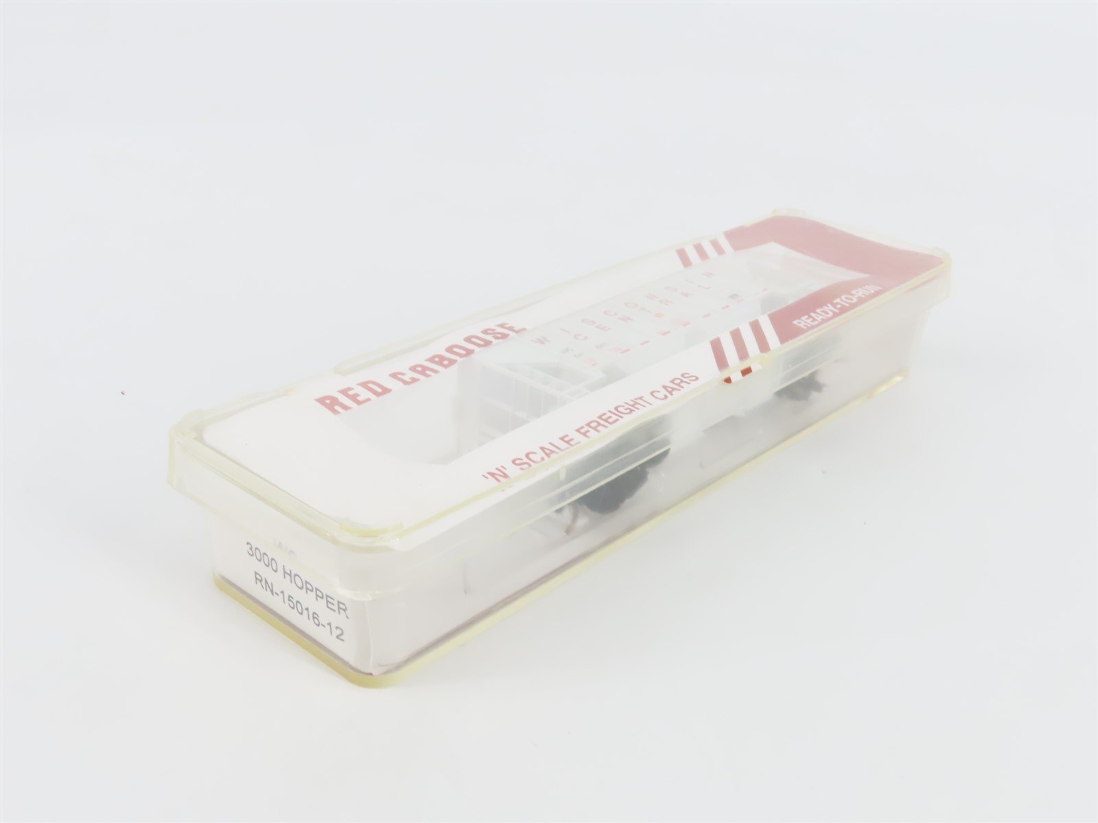 N Scale Red Caboose RN-15016-12 WC Wisconsin Central 2-Bay Covered Hopper #84681