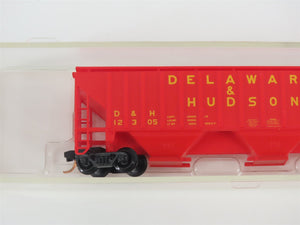 N Scale Red Caboose RM-25626-1 D&H Delaware & Hudson 3-Bay Covered Hopper #12305