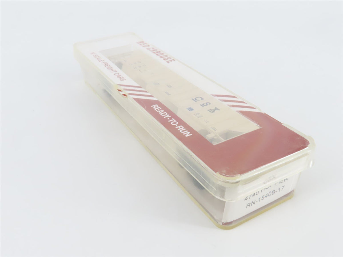 N Scale Red Caboose RN-15408-17 CSXT CSX 3-Bay Covered Hopper #259510