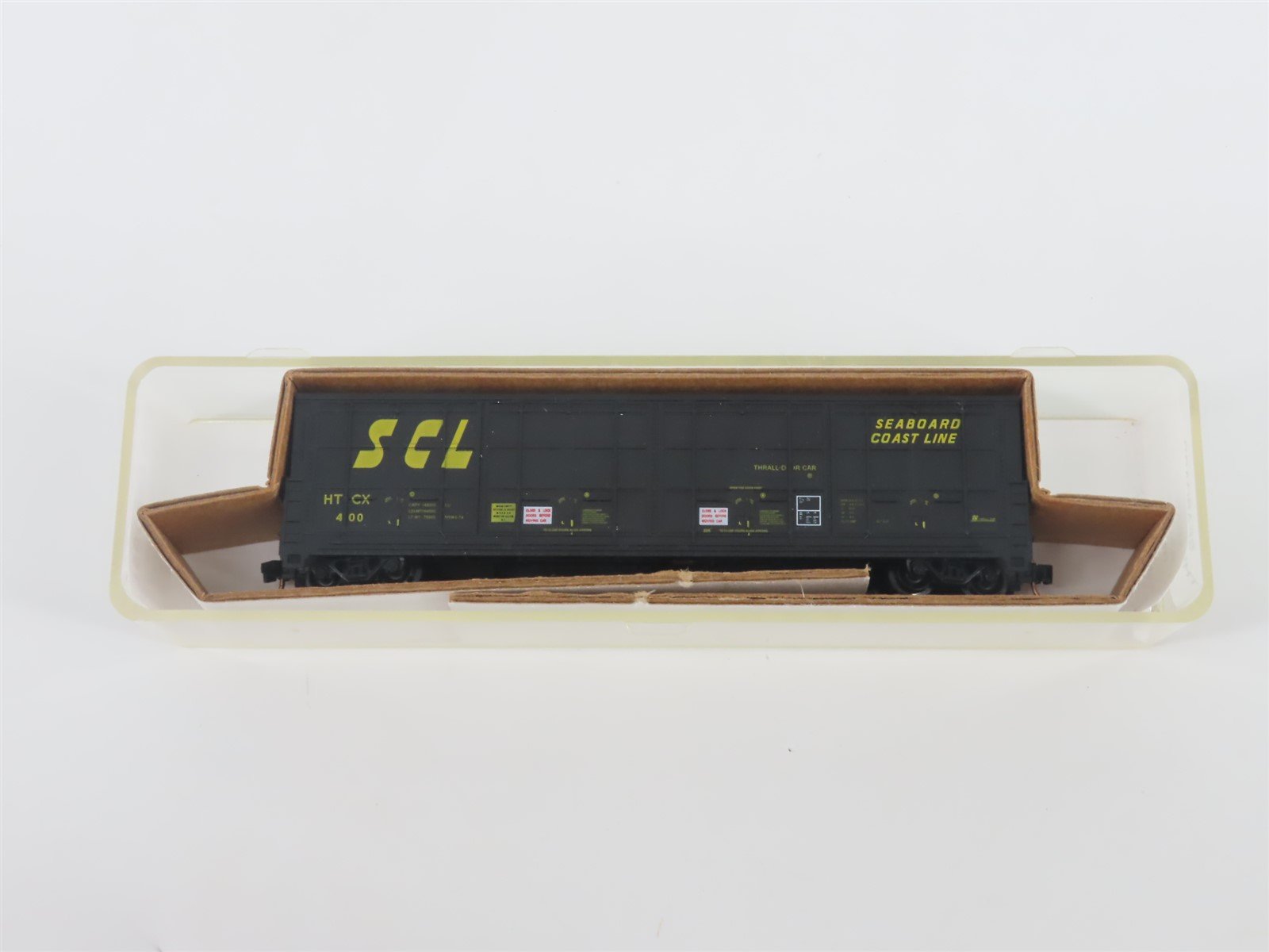 N Scale Red Caboose RN-17414-6 HTCX SCL Seaboard Coast Line Thrall Box Car #400