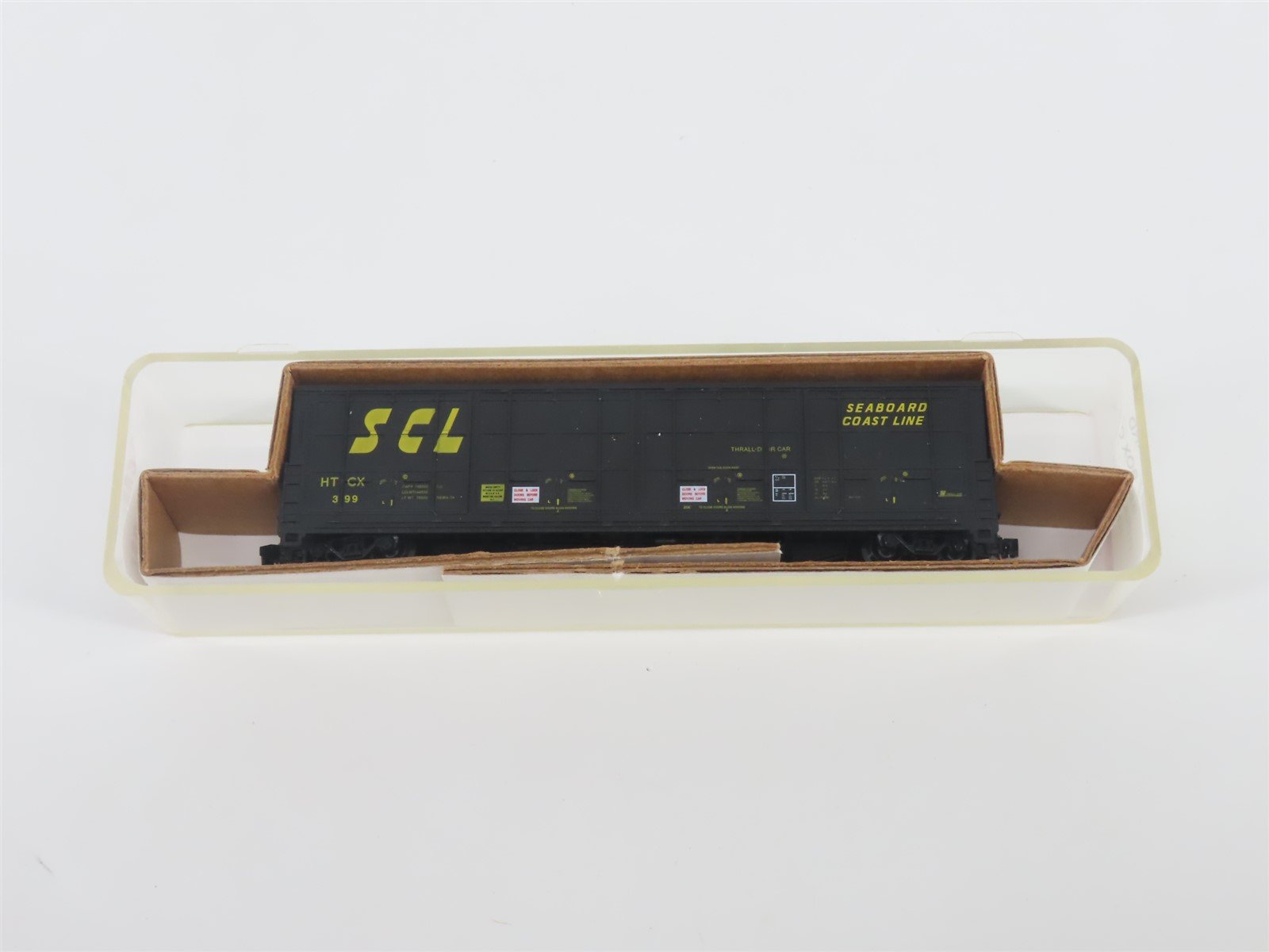 N Scale Red Caboose RN-17414-5 HTCX SCL Seaboard Coast Line Thrall Box Car #399