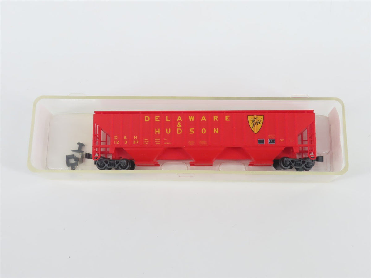 N Scale Red Caboose RN-15626-4 D&amp;H Delaware &amp; Hudson 3-Bay Hopper #12337