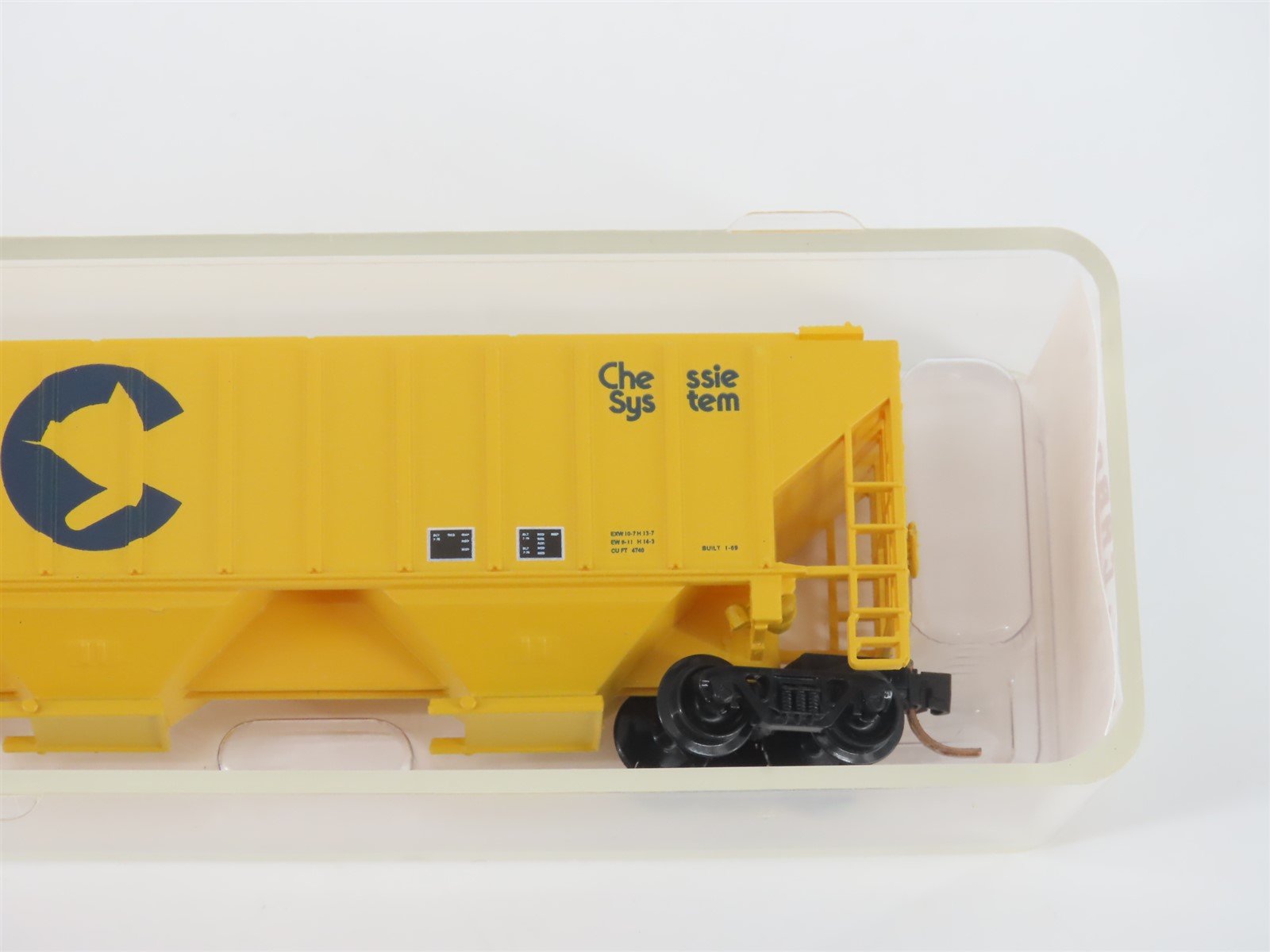 N Scale Red Caboose RN-15424-4 B&O Chessie System 3-Bay Covered Hopper #603201