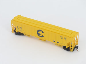 N Scale Red Caboose RN-15424-4 B&O Chessie System 3-Bay Covered Hopper #603201