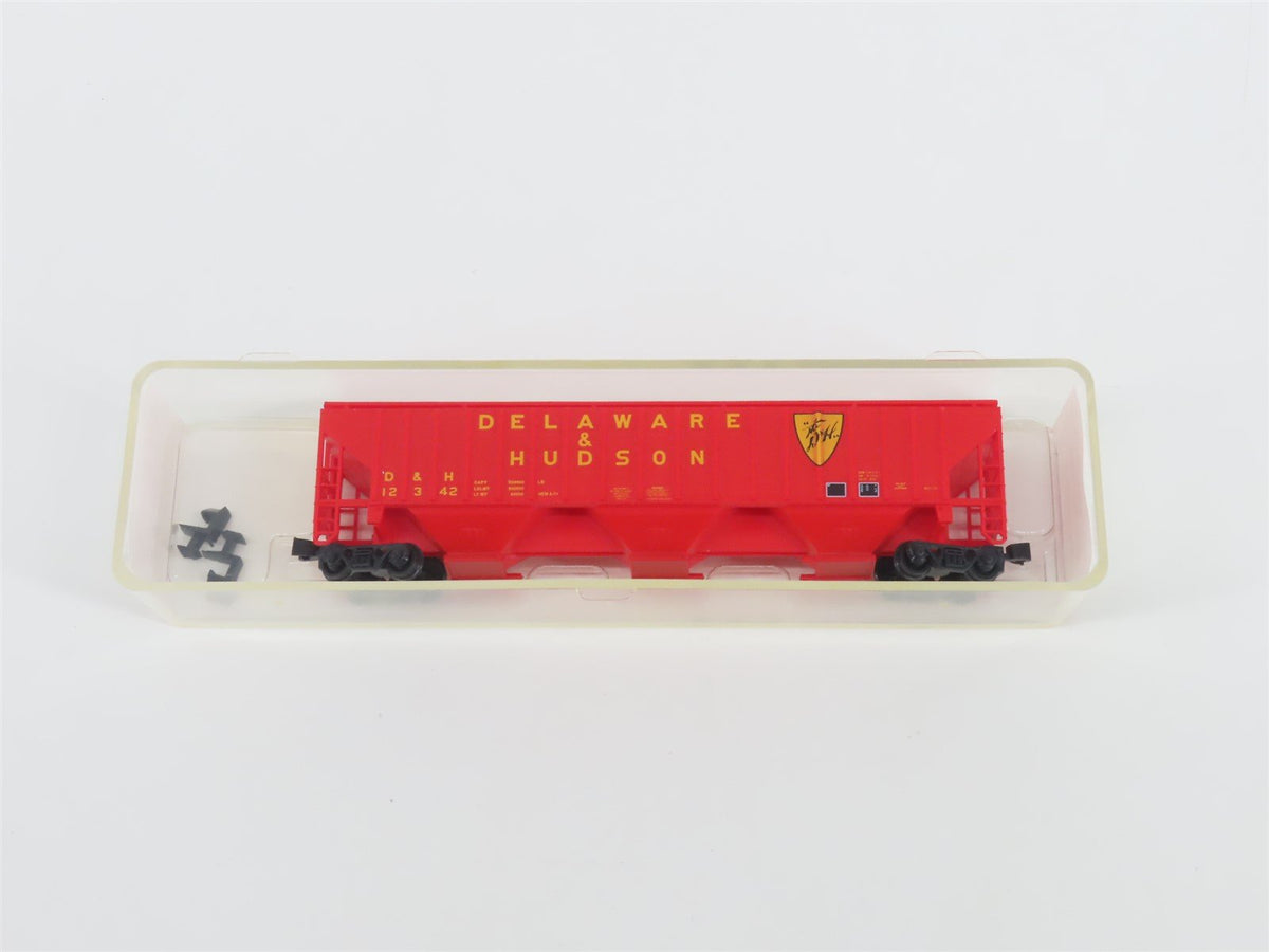 N Scale Red Caboose RN-15626-5 D&amp;H Delaware &amp; Hudson 3-Bay Hopper #12342