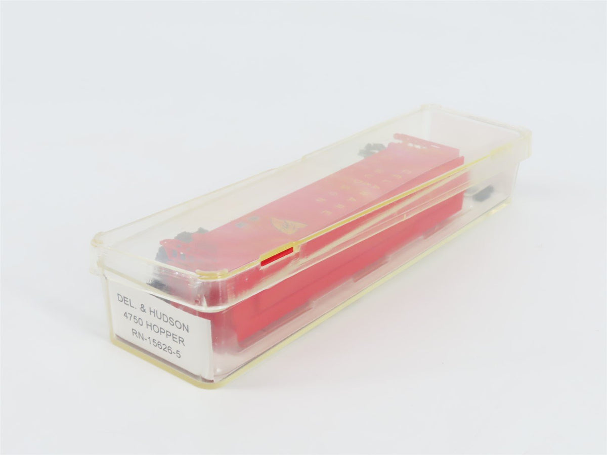 N Scale Red Caboose RN-15626-5 D&amp;H Delaware &amp; Hudson 3-Bay Hopper #12342