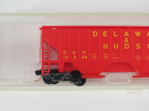 N Scale Red Caboose RM-25626-3 D&H Delaware & Hudson 3-Bay Hopper #12324