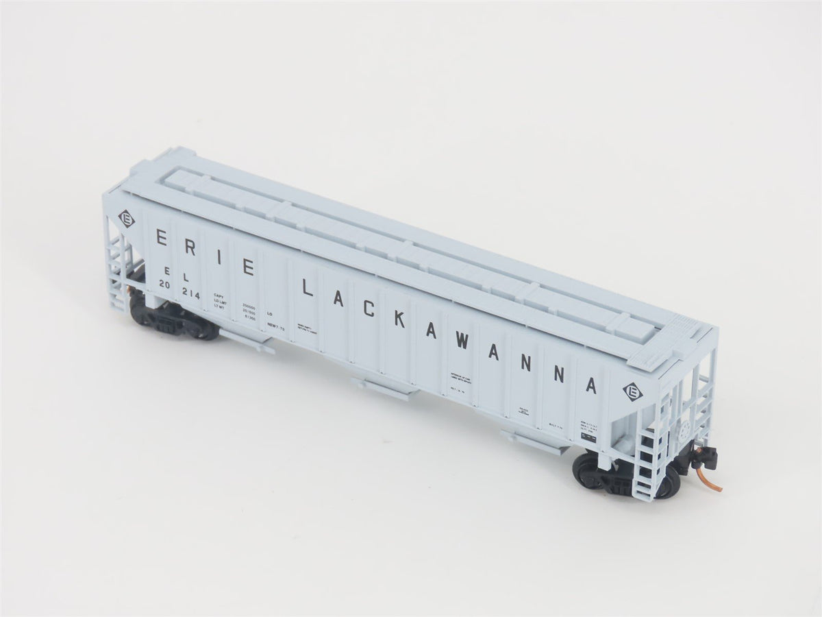N Scale Red Caboose RN-15422-4 EL Erie Lackawanna 3-Bay Covered Hopper #20214