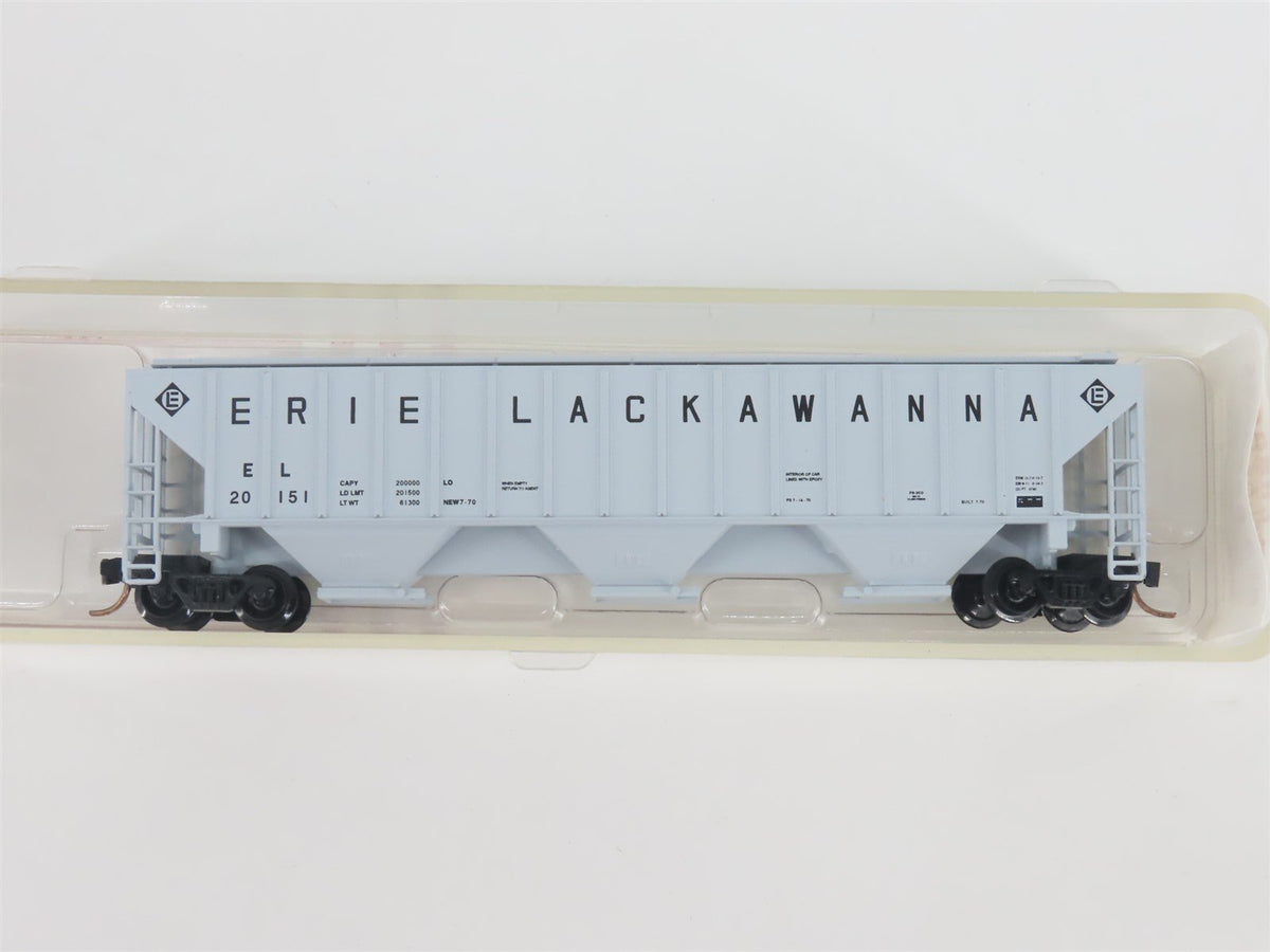 N Scale Red Caboose RN-15422-1 EL Erie Lackawanna 3-Bay Covered Hopper #20151