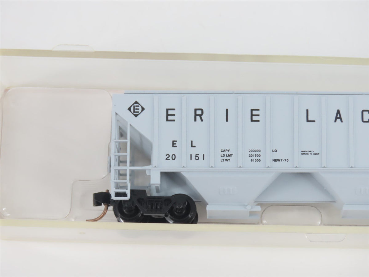 N Scale Red Caboose RN-15422-1 EL Erie Lackawanna 3-Bay Covered Hopper #20151