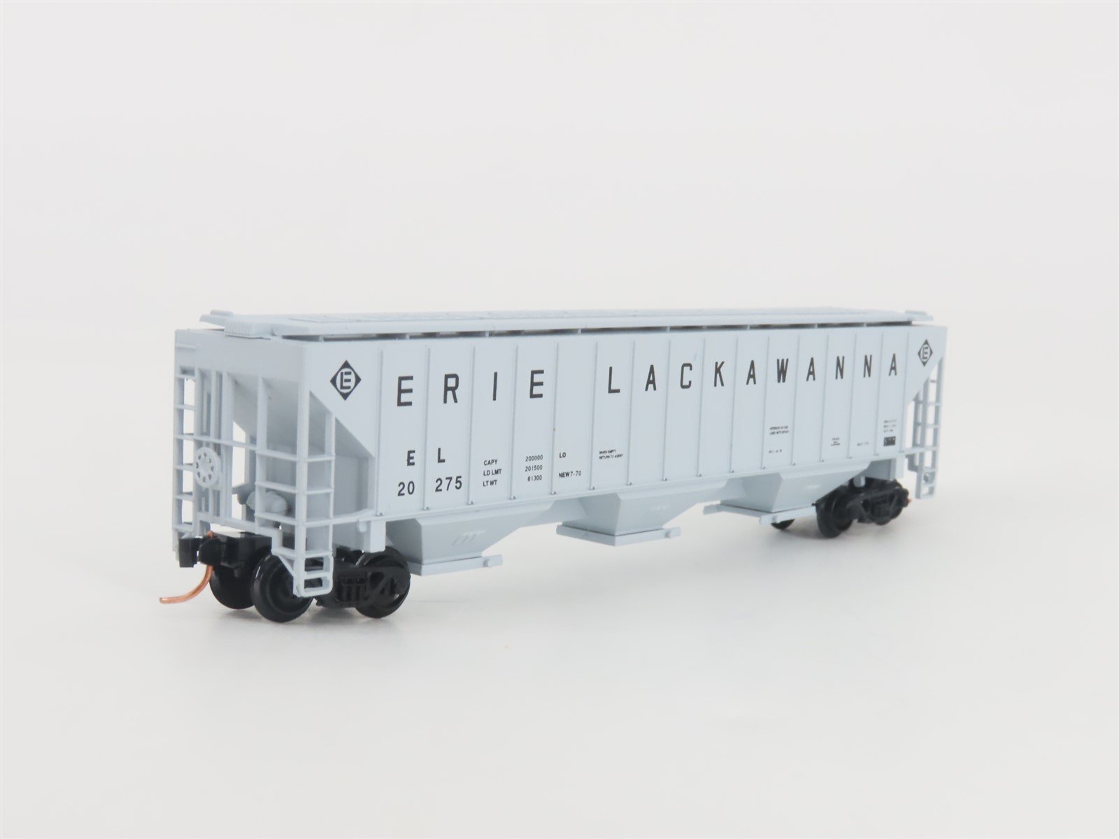 N Scale Red Caboose RN-15422-6 EL Erie Lackawanna 3-Bay Covered Hopper #20275
