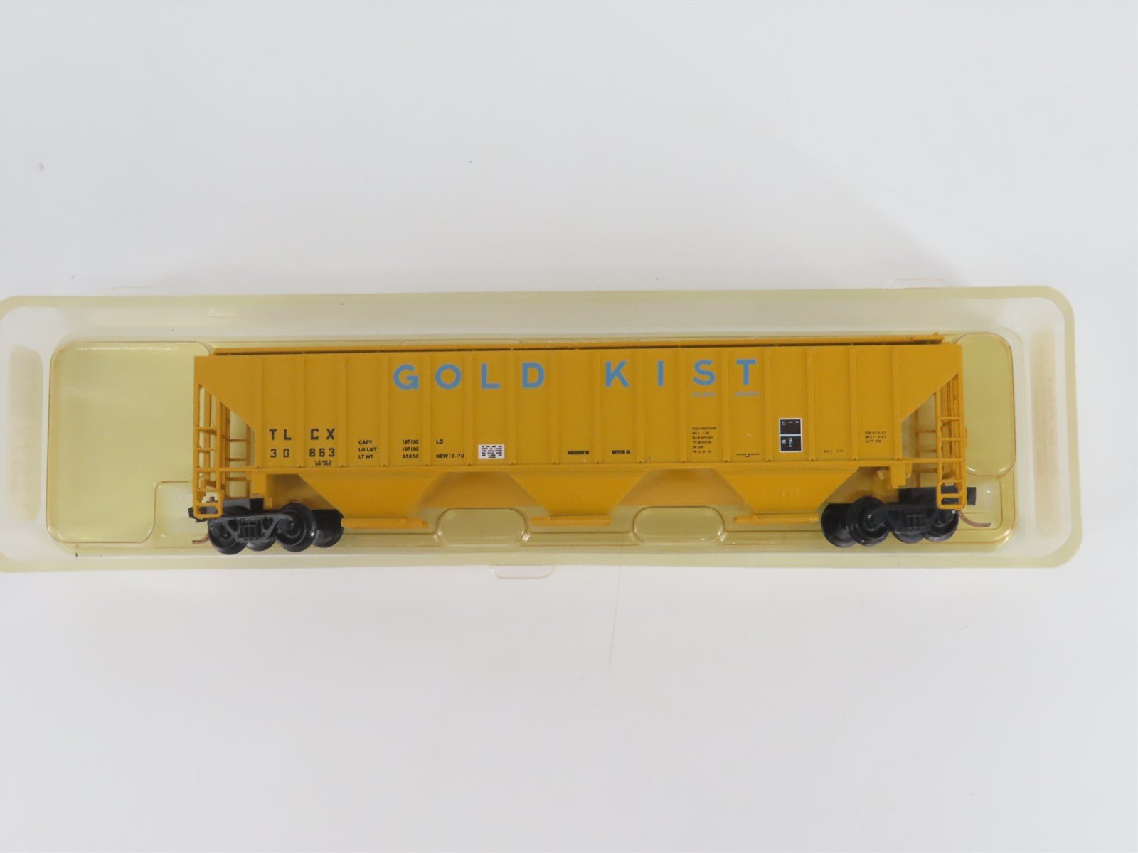 N Scale Red Caboose RN-15420 TLCX Gold Kist 3-Bay Covered Hopper #30863