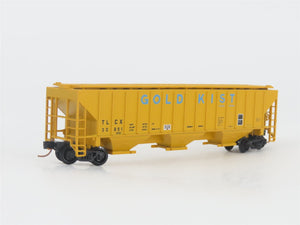 N Scale Red Caboose RN-15420 Gold Kist 3-Bay Covered Hopper #30851