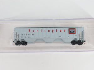 N Scale Red Caboose RM-25436-1 CB&Q Burlington Route 3-Bay Hopper #184601