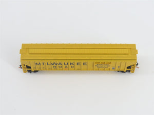N Scale Red Caboose RM-25628-7 MILW Milwaukee Road 3-Bay Covered Hopper #101033