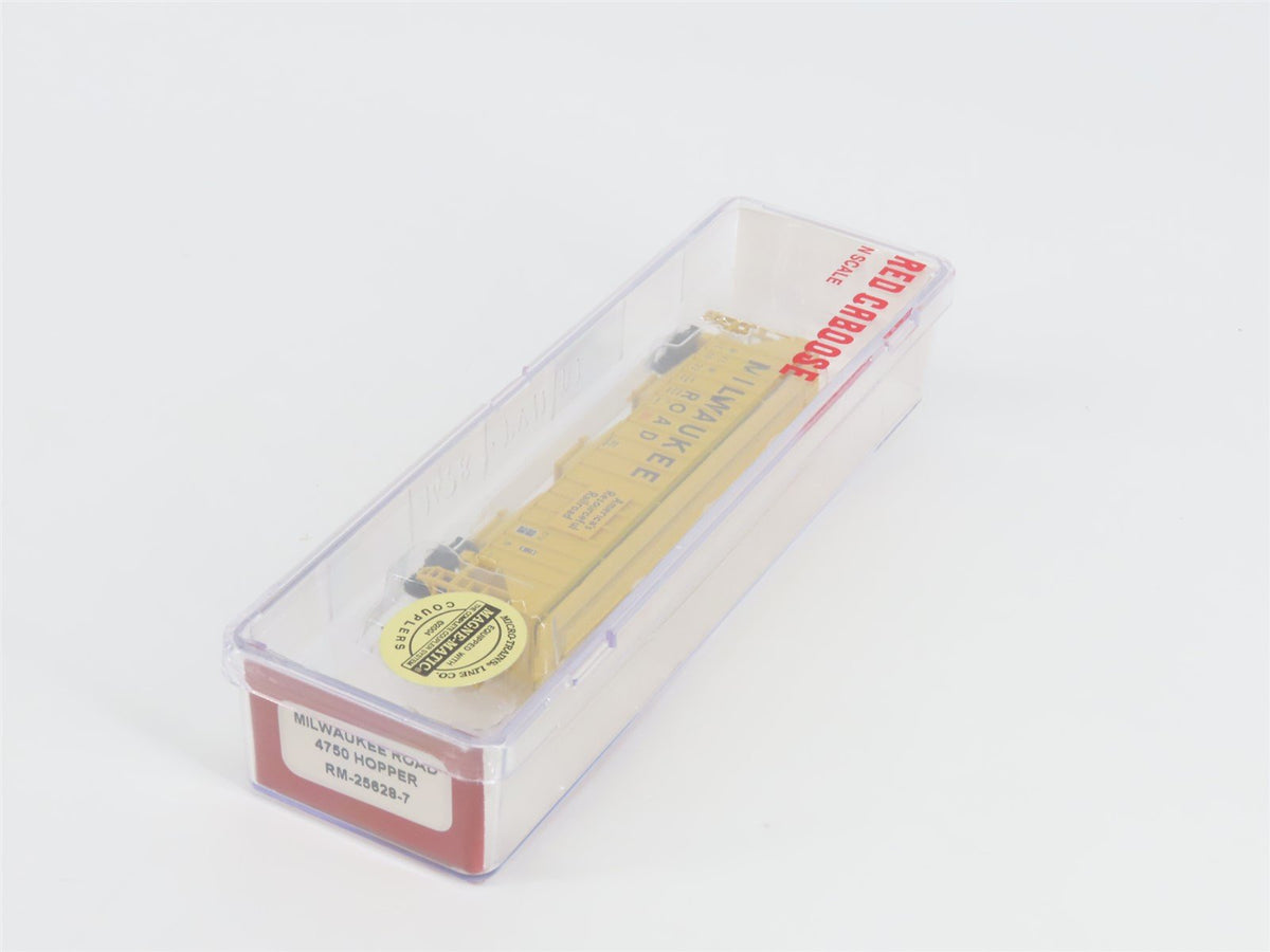 N Scale Red Caboose RM-25628-7 MILW Milwaukee Road 3-Bay Covered Hopper #101033