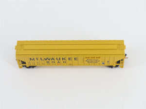 N Scale Red Caboose RM-25628-6 MILW Milwaukee Road 3-Bay Covered Hopper #101024