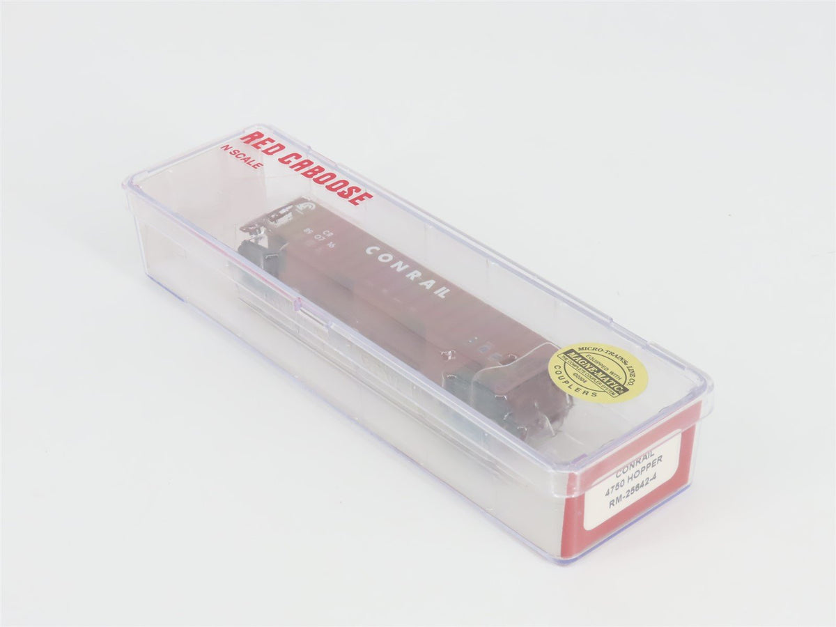 N Scale Red Caboose RM-25642-4 CR Conrail 3-Bay Covered Hopper #890716