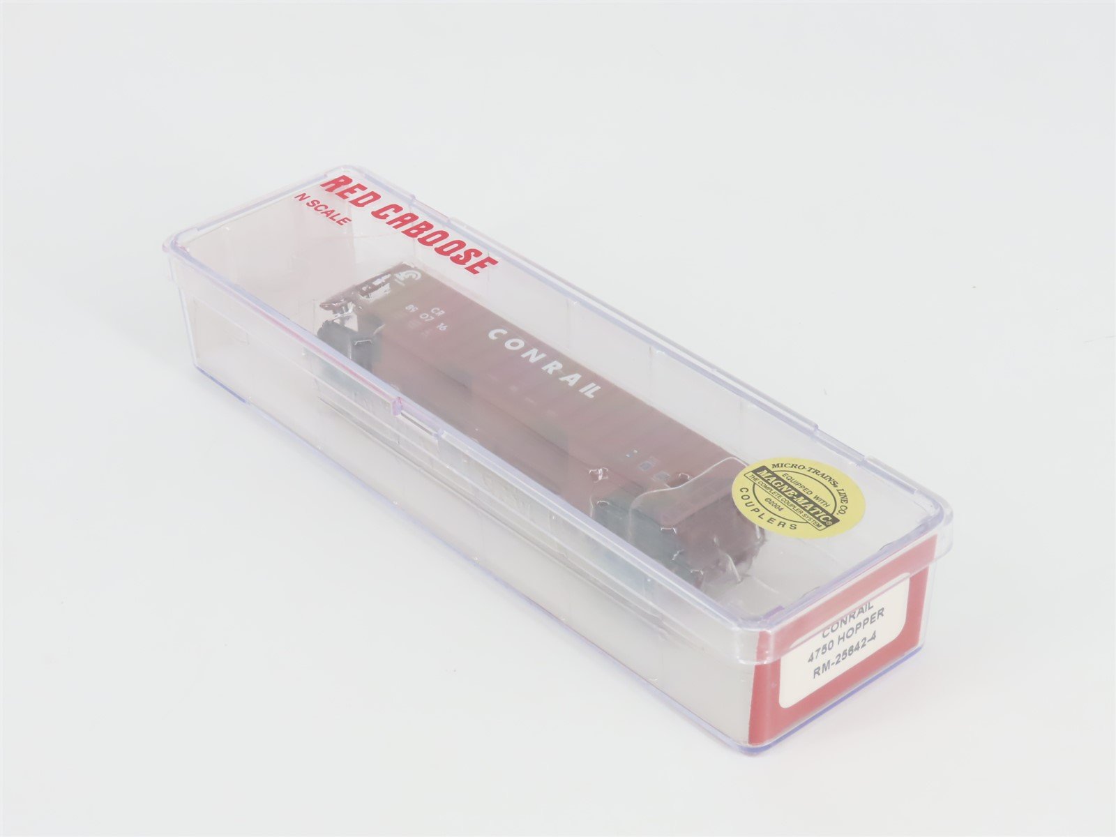 N Scale Red Caboose RM-25642-4 CR Conrail 3-Bay Covered Hopper #890716