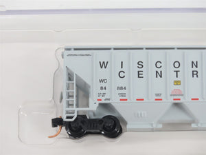 N Scale Red Caboose RM-25032-8 WC Wisconsin Central 2-Bay Covered Hopper #84884