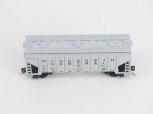N Scale Red Caboose RM-25032-8 WC Wisconsin Central 2-Bay Covered Hopper #84884