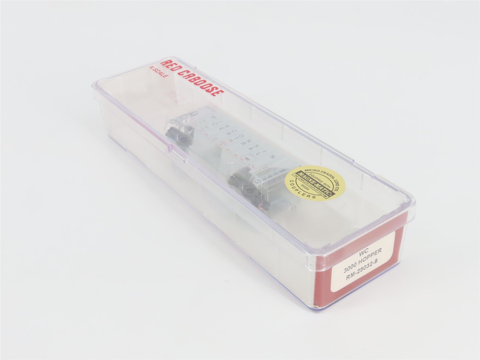 N Scale Red Caboose RM-25032-8 WC Wisconsin Central 2-Bay Covered Hopper #84884