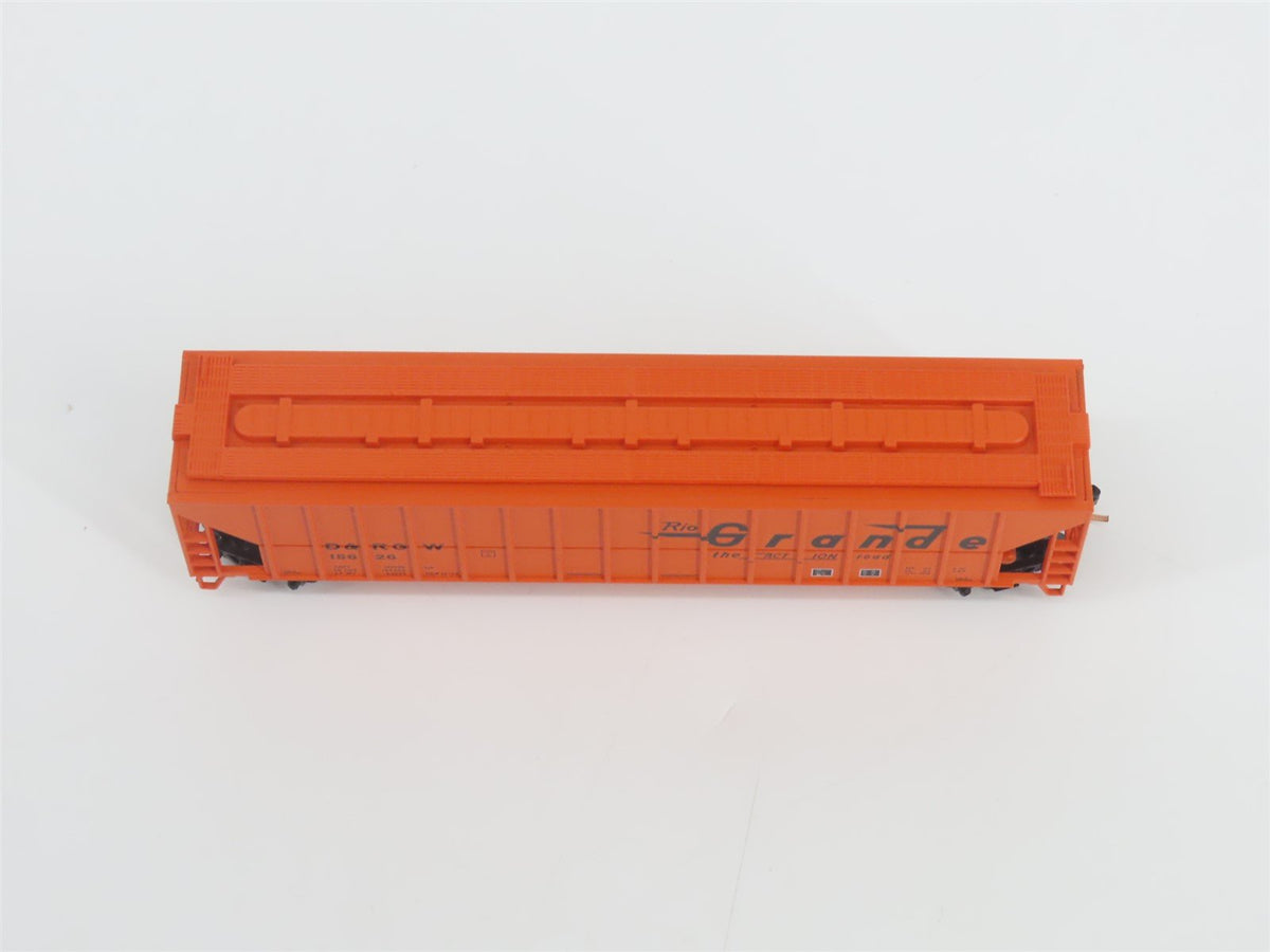 N Scale Red Caboose RM-25210-17 D&amp;RGW Rio Grande 3-Bay Covered Hopper #15626