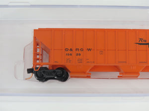 N Scale Red Caboose RM-25210-18 D&RGW Rio Grande 3-Bay Covered Hopper #15629
