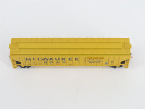 N Scale Red Caboose RM-25628-1 MILW Milwaukee Road 3-Bay Covered Hopper #100678