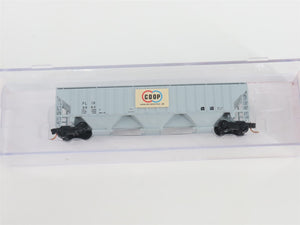 N Scale Red Caboose RM-25644-2 FLIX Farmland 3-Bay Covered Hopper #3052