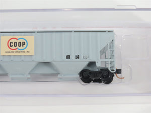 N Scale Red Caboose RM-25644-4 FLIX Farmland 3-Bay Covered Hopper #3063