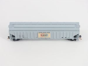 N Scale Red Caboose RM-25644-4 FLIX Farmland 3-Bay Covered Hopper #3063