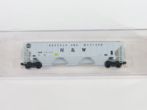 N Scale Red Caboose RM-25428-4 N&W Norfolk & Western 3-Bay Hopper #176673