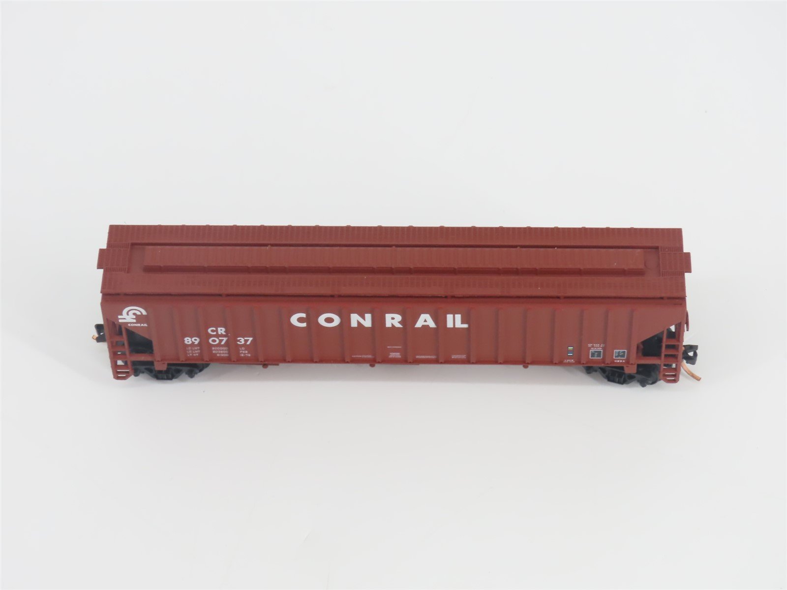 N Scale Red Caboose RM-25642-8 CR Conrail 3-Bay Covered Hopper #890737
