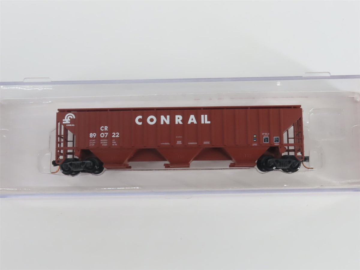 N Scale Red Caboose RM-25642-6 CR Conrail 3-Bay Covered Hopper #890722