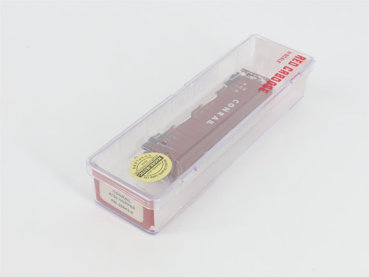 N Scale Red Caboose RM-25642-6 CR Conrail 3-Bay Covered Hopper #890722