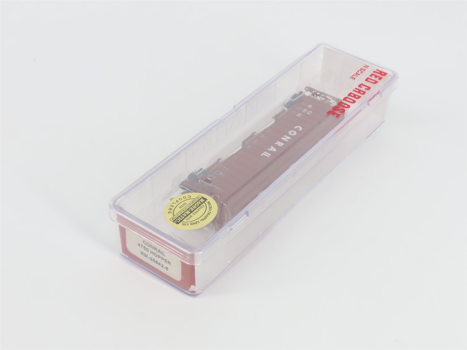 N Scale Red Caboose RM-25642-6 CR Conrail 3-Bay Covered Hopper #890722