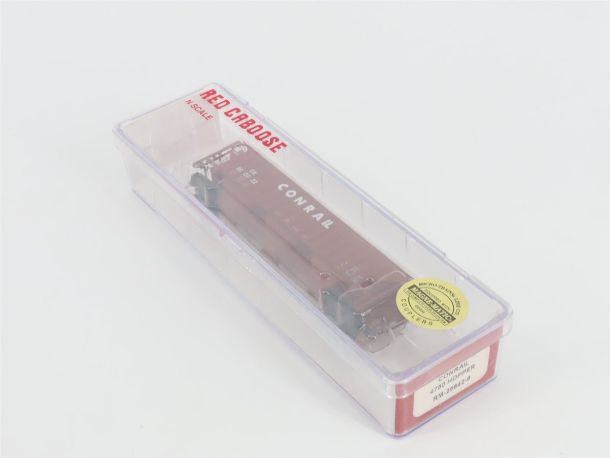 N Scale Red Caboose RM-25642-6 CR Conrail 3-Bay Covered Hopper #890722