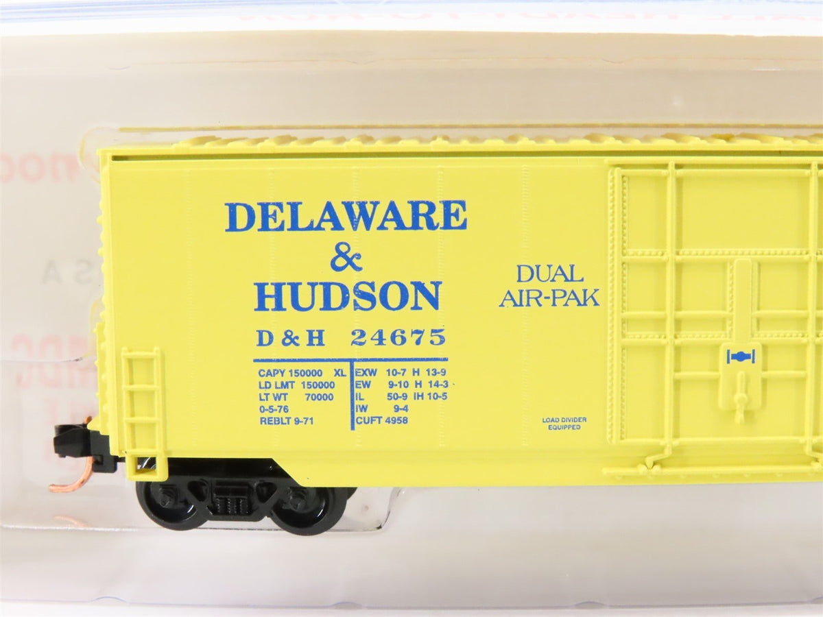 N Scale Roundhouse 82016 D&amp;H Delaware Hudson 50&#39; Hi-Cube Boxcar #24675 UPGRADED