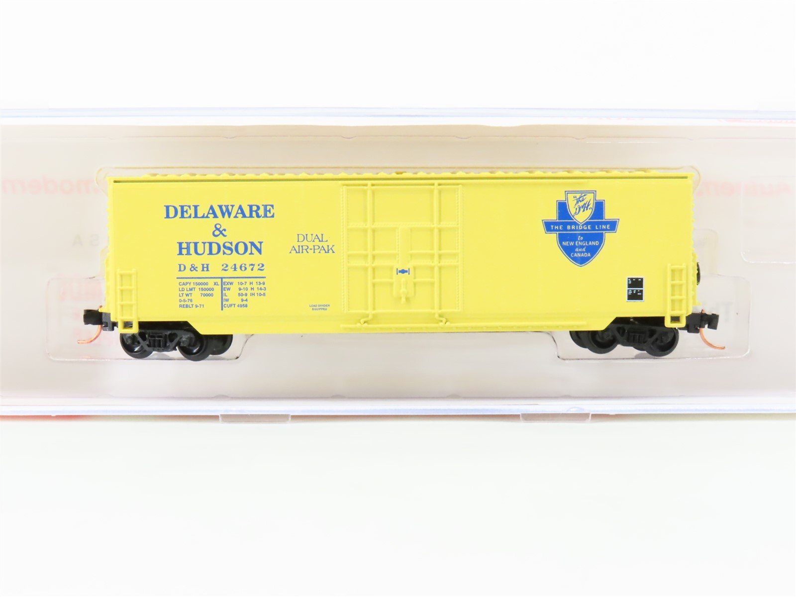 N Scale Roundhouse 82016 D&H Delaware Hudson 50' Hi-Cube Boxcar #24672 UPGRADED