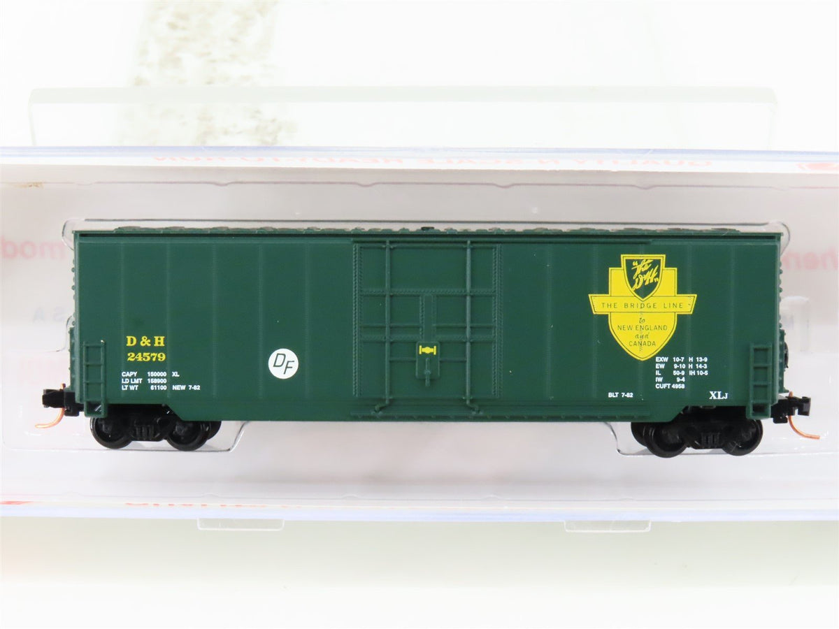 N Scale Roundhouse 82017 D&amp;H Delaware Hudson 50&#39; Hi-Cube Boxcar #24579 UPGRADED