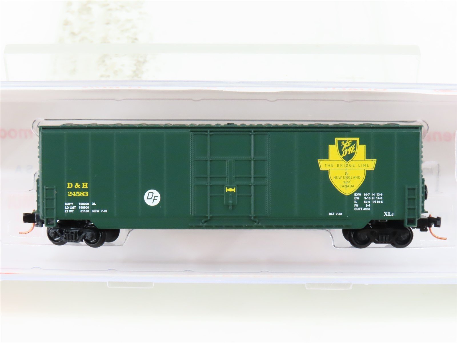 N Scale Roundhouse 82017 D&H Delaware Hudson 50' Hi-Cube Boxcar #24579 UPGRADED