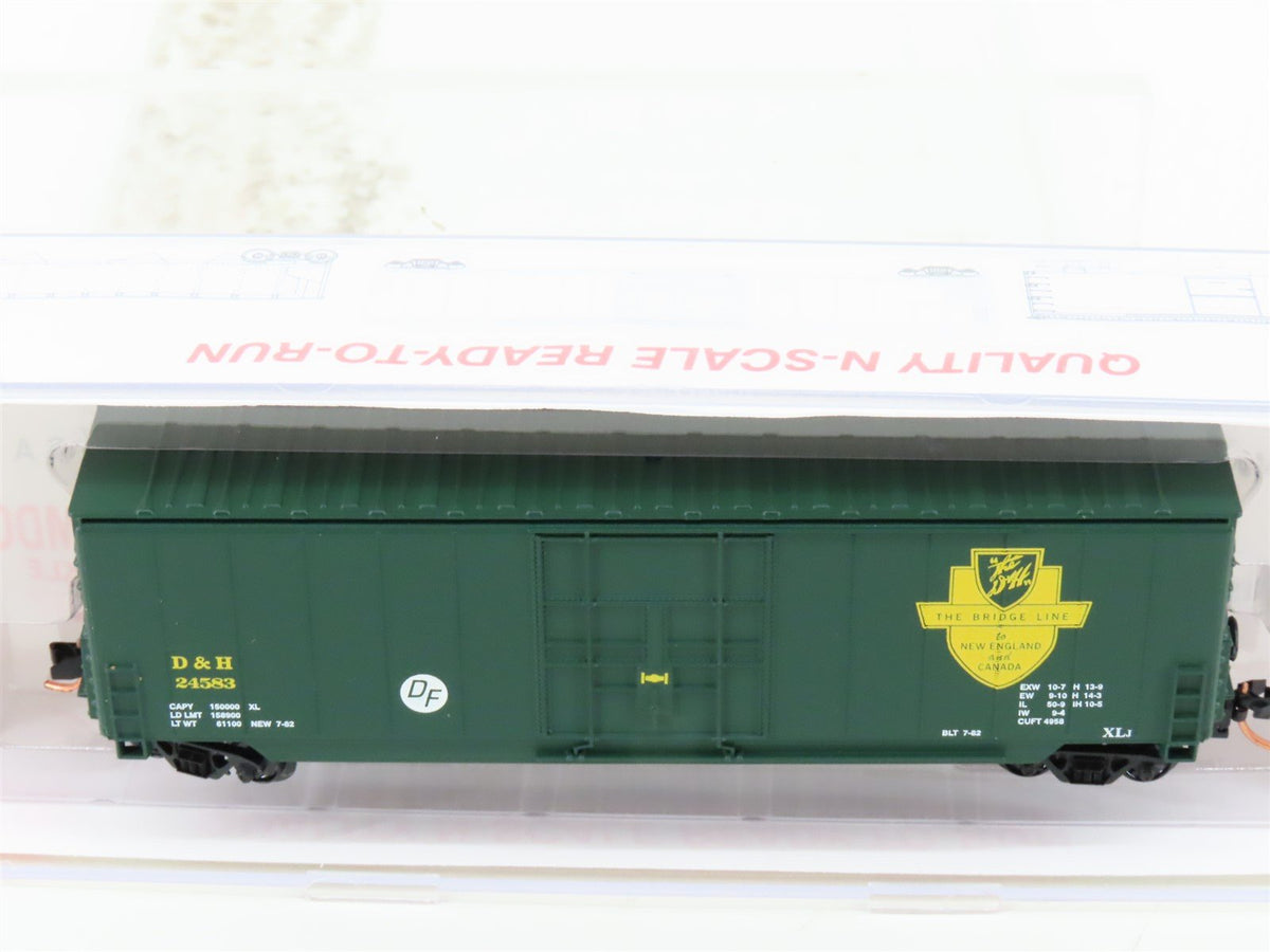 N Scale Roundhouse 82017 D&amp;H Delaware Hudson 50&#39; Hi-Cube Boxcar #24579 UPGRADED