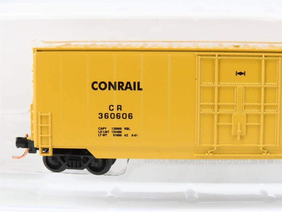 N Scale Roundhouse 82018 CR Conrail 50&#39; Hi Cube PD Boxcar #360606 UPGRADED